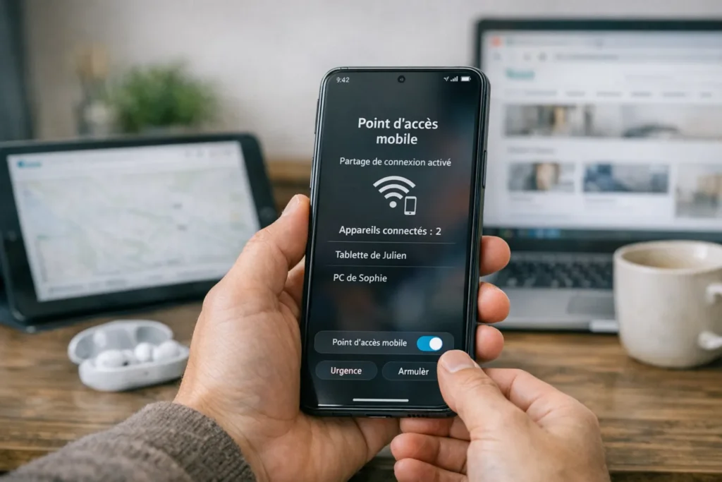 comment faire un partage de connexion sur samsung