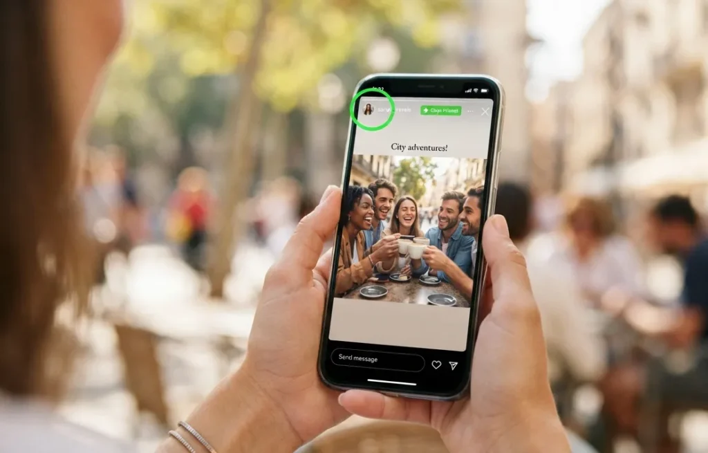 story amis proches visible public Instagram